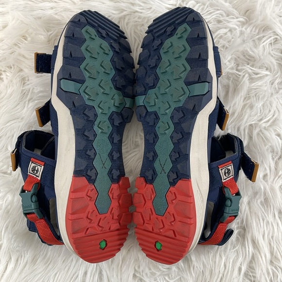 TIMBERLAND Timberland Garrison Trail 'Navy Blue Yellow Orange' Sandals Size 13 - Picture 10 of 13